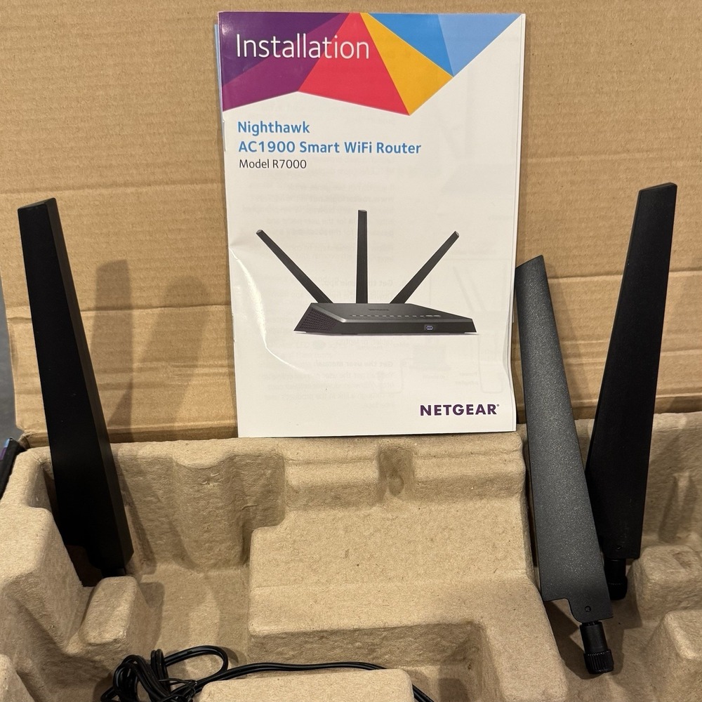 NETGEAR Nighthawk R7000 Smart WiFi Wireless Router AC1900 Gaming Streaming OPEN - Picture 7 of 11
